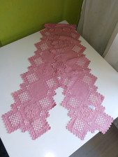 Handimex HardangerStickerei Tischläufer Tischband Tischdecke Läufer altrosa rosa