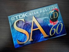 Audiokassette TDK SA 60 Type II/High Position Cassette Tape, NEU, OVP / SEALED! 