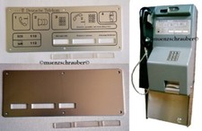 MünzFw21 Münzfernsprecher Piktogramm Alu DTAG Münztelefon NEU Telefonzelle POST