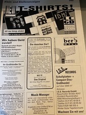 Depeche Mode / Bon Jovi T-Shirts Werbeanzeige Zeitschrift „Der Musikmarkt“