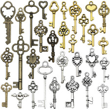 31 Stück Vintage Schlüssel Deko, Alte Schlüssel Antike Deko, Mittelalter Party F