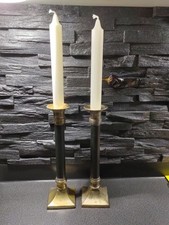 Jugendstil Messing Kerzenständer Paar, antik