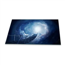 Herdabdeckplatten Ceranfeld Spritzschutz Glas Universal 90x52 Abstrakt Blau Deko