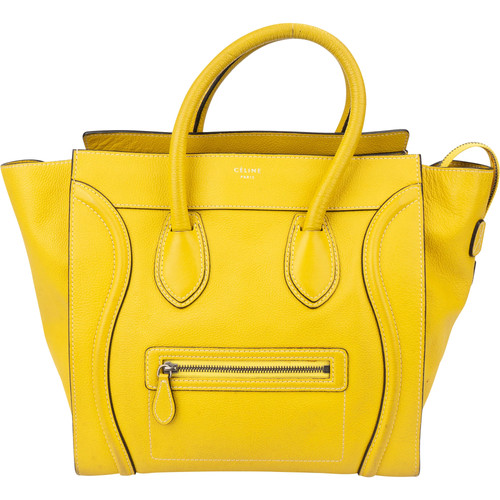 Céline yellow leather luggage - yellow,