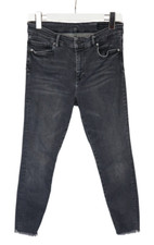 Allsaints Miller Push Up Jeans Damen W29 Whiskers Verblichen Dehnbar Dunkel