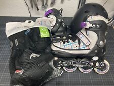 Hudora Inliner Gr 32-35 verstellbar, Schutzset XS und Helm