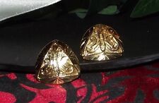 Ohrstecker Stecker Blume französische Lilie vergoldet Gold plated SEHR EDEL S21