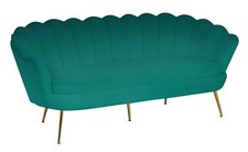 Muschelsofa 3-Sitzer aus Samt