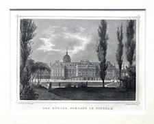 Königliche Schloss - Potsdam -Original Stahlstich 1883 Rohbock/Worms
