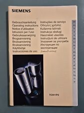 Original Gebrauchsanleitung für Siemens Kaffeemaschine TC911P2 Porsche Design