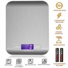 Digitalwaage Küchenwaage Briefwaage 10kg/1g Haushaltswaage Küche Waage Edelstahl