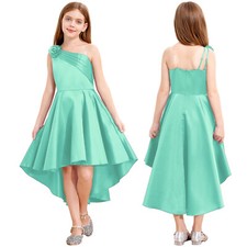 DE Kinder Mädchen Kostüm Festival Kleid Ball Kleider Blume Dance Party Glittery