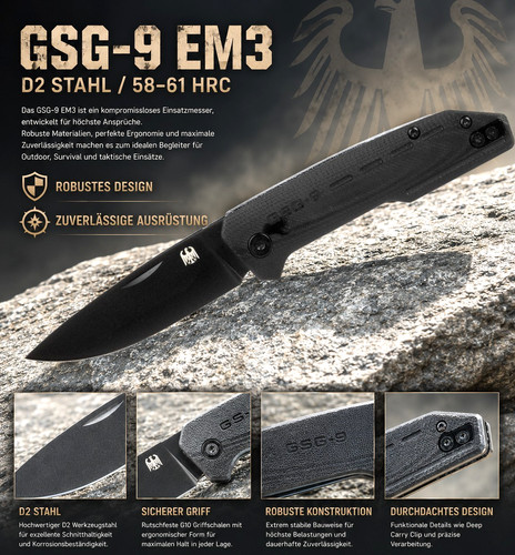 Kaan gsg klappmesser em3 - kaan*, gsg-9