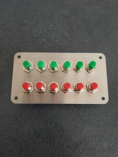 Schalterpanel 12x Taster (Weichentaster) Edelstahlblende matt NEU sehr klein