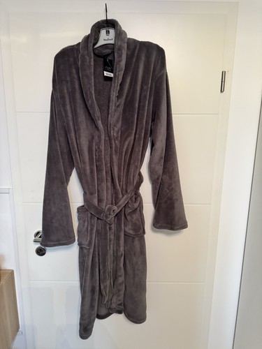 Herren bademantel grau 54 - bademantel,