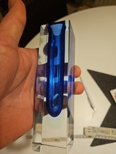 Murano Sommerso Glas-Blockvase 16cm