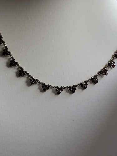Antikes granat collier - antikes, silber