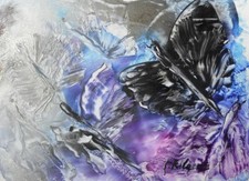  REGENBOGEN-ART  ENCAUSTIC 5  Impression Falter 22 x 30