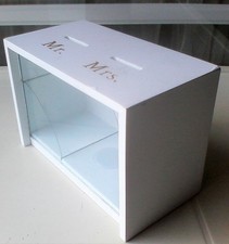 Spardose zum gemeinsamen Sparen für Frau und Mann – Mr. + Mrs. - Gehäuse Holz un