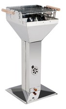 Trichtergrill Edelstahl eckig