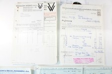 Rechnungen aus 30er Jahren Vossloh Werke RW Puppen Buschow & Beck B-22072