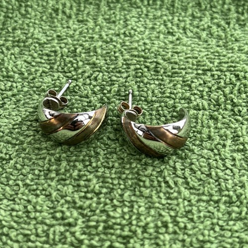 Vintage ohrstecker bicolor - vintage,