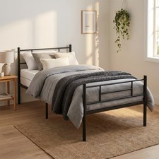 Metallbett mit matratze - metallbett, &