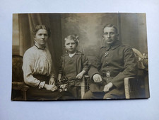 Feldpost 1.WK Soldat mit Eiserne Kreuz+Familie/Photogr. Felix Korb Grimmitschau
