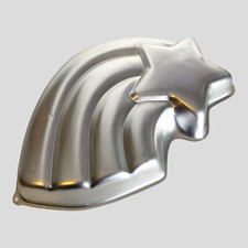 Wilton Backform Sternschnuppe Aluminium Kuchenform 3D Cake Pan Vintage 1989