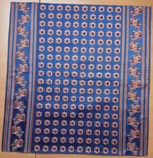 Furoshiki/Wickeltuch ca. 65x62 cm, aus europäischer Vintage-Seide, blau-orange