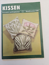Kissen Kreuzstich-u.Knüpfarbeit Verlag für die Frau DDR Leipzig Bestell-Nr. 2188