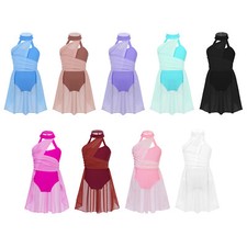 Kinder Mädchen Eiskunstlauf Leistung Modern Bodice Ballet Ballerina Trikot Body