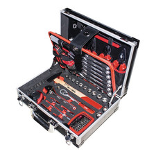 NOW Werkzeugsortiment Werkzeugset Heimwerker Set 105tlg Aluminiumrahmen Koffer