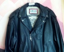 Harley Davidson Jacke  Original echt Leder schwarz  Gr.M lässig  geschnitten