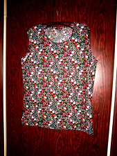 GUODIL Shirt BLÜMCHEN  ärmellos  Größe XL / XXL  samtig weich PE  schön lang