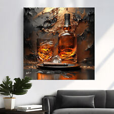 Leinwand Bild Whiskey Zigarre Bar Club Wanddeko Wandbilder XXL Wohnzimmer 5838A