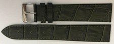 20mm Uhrenarmband Cavadini  Echt Leder Oliven-Grün Stahlschließe