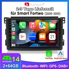 Für Smart Fortwo 451 2005-10 Autoradio DAB+ Android 14 GPS WIFI Carplay RDS 64GB