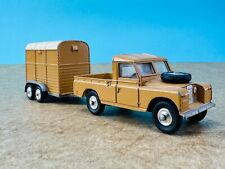 CORGI TOYS Gift Set 2 Land Rover 109" WB + RICE Pony Trailer Beige GB 1964