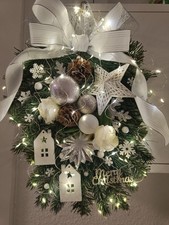 Türkranz Weihnachtskranz Dekokranz Timer Adventskranz, LED, Unikat