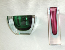 2 alte Murano Glasteile aus