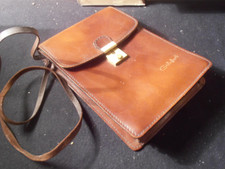 Umhängetasche Schultertasche, Leder mit Patina, GILABERT, Unisex, gebraucht