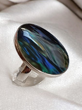 *TOP* Silber Damenring  * Pauamuschel / Abalone * Vintage * Silber 925 * (909)