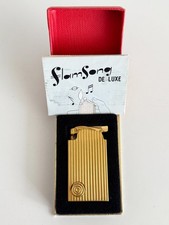 Vintage Feuerzeug Benzinfeuerzeug FLAM-SONG mit REUGE Spieluhr 1940-1950s