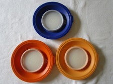 Tupperware Spritzschutzring für großer Candy 2 Liter D37 mit Deckel blau orange