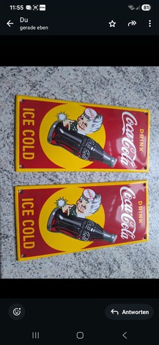 Emailleschild coca cola - emailleschild, coca-cola