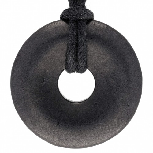 Schungit donut anhänger - schungit,