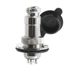 M19 Metall Steckverbinder-Paare (Kupplung/Buchse) verschraubbar, 10A, 2-12 polig