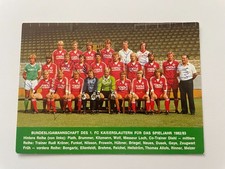 1.FC Kaiserslautern Mannschaftskarte Saison 1982/83 mit vielen  Autogrammen