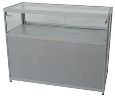 Thekenvitrine 120x94x50 cm aus Sicherheitsglas Messevitrine Vitrine Glastresen